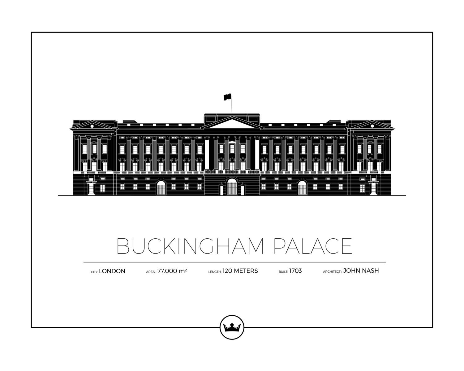 Posters Av Buckingham Palace - London - England