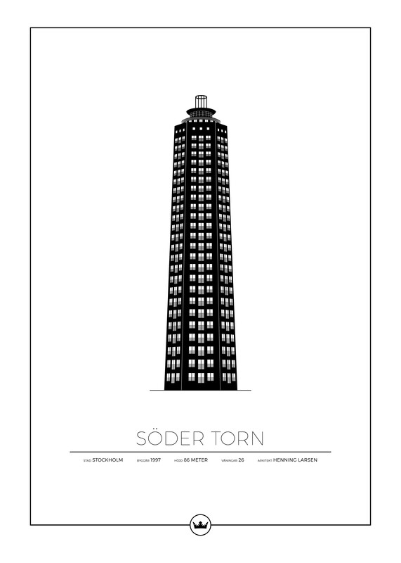 Posters Av Söder Torn - Stockholm