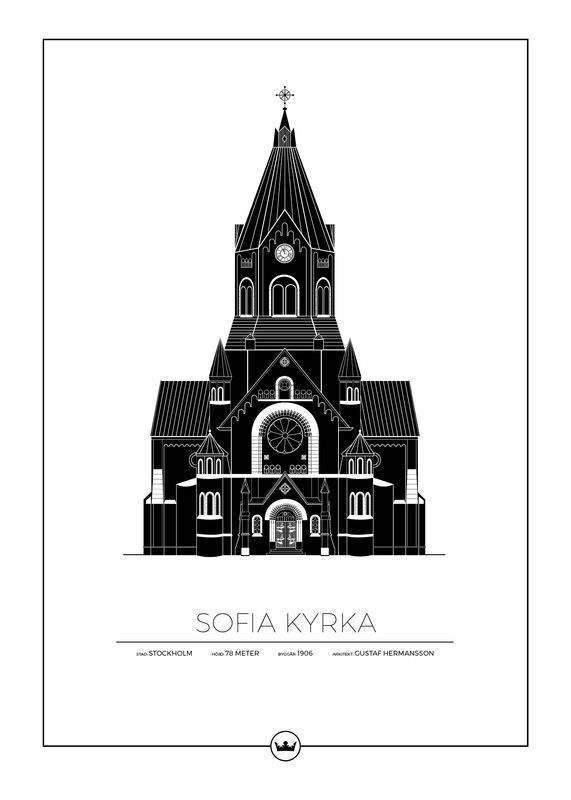 Posters Av Sofia Kyrka - Stockholm