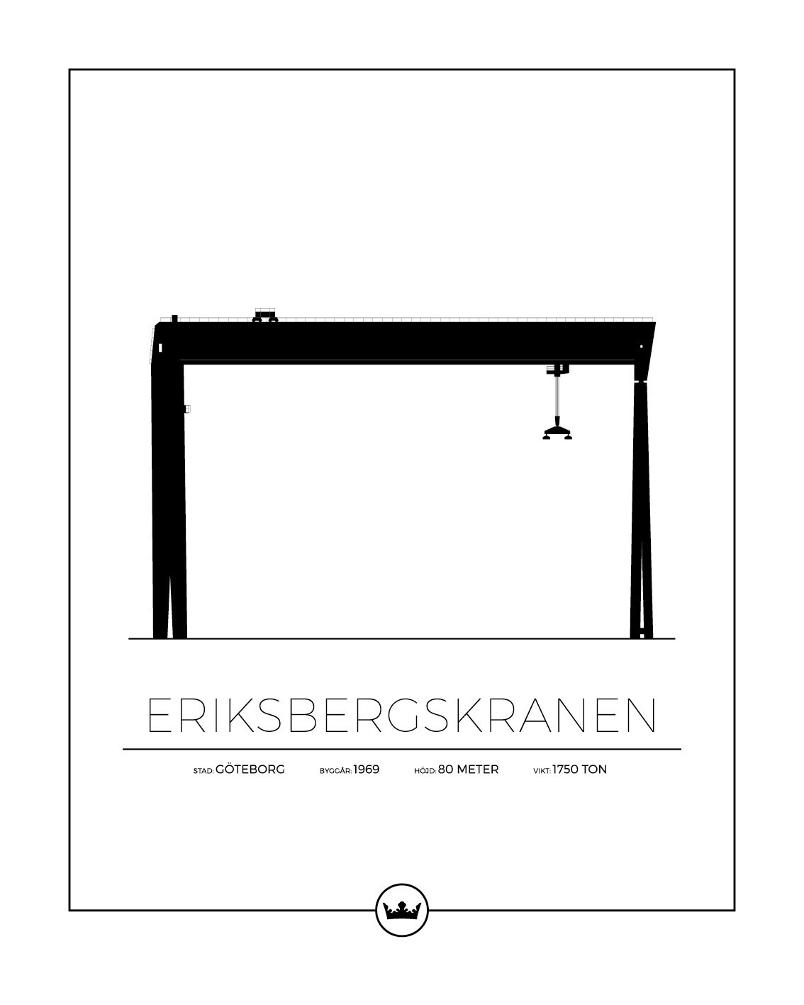 Posters Av Eriksbergskranen - Göteborg