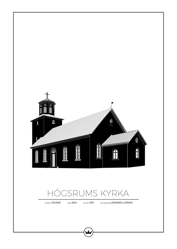 Posters Av Högsrums Kyrka - Öland