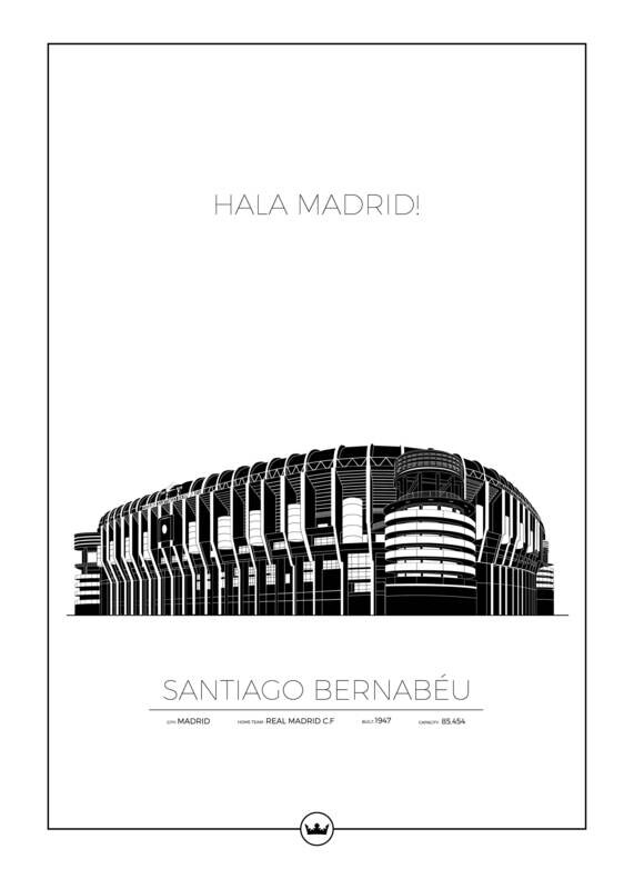 Posters Av Santiago Bernabeu Stadion - Madrid - Spanien