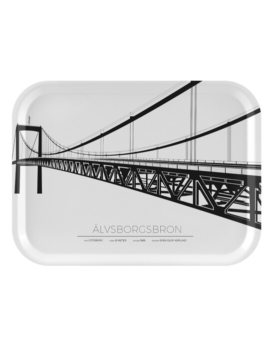Bricka Älvsborgsbron - Göteborg - 27x20-Cm Bricka Älvsborgsbron - Göteborg - 27x20-Cm