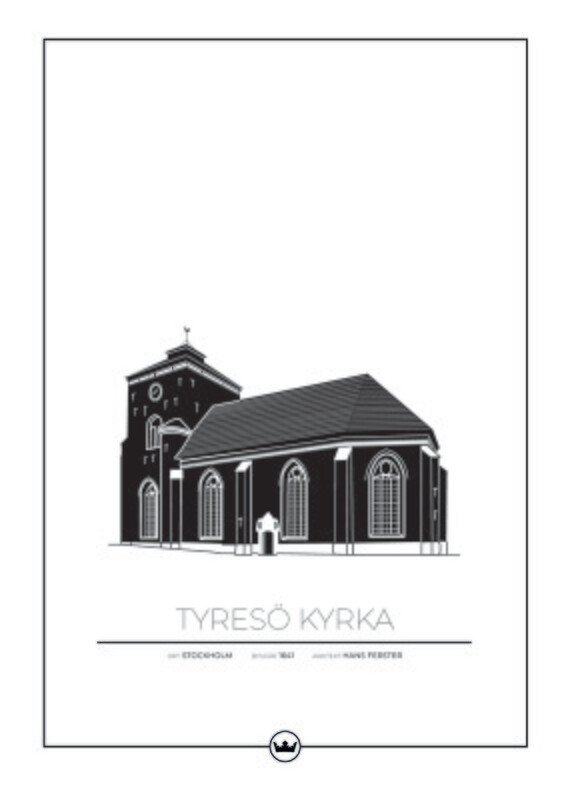 Posters Av Tyresö Kyrka - Stockholm
