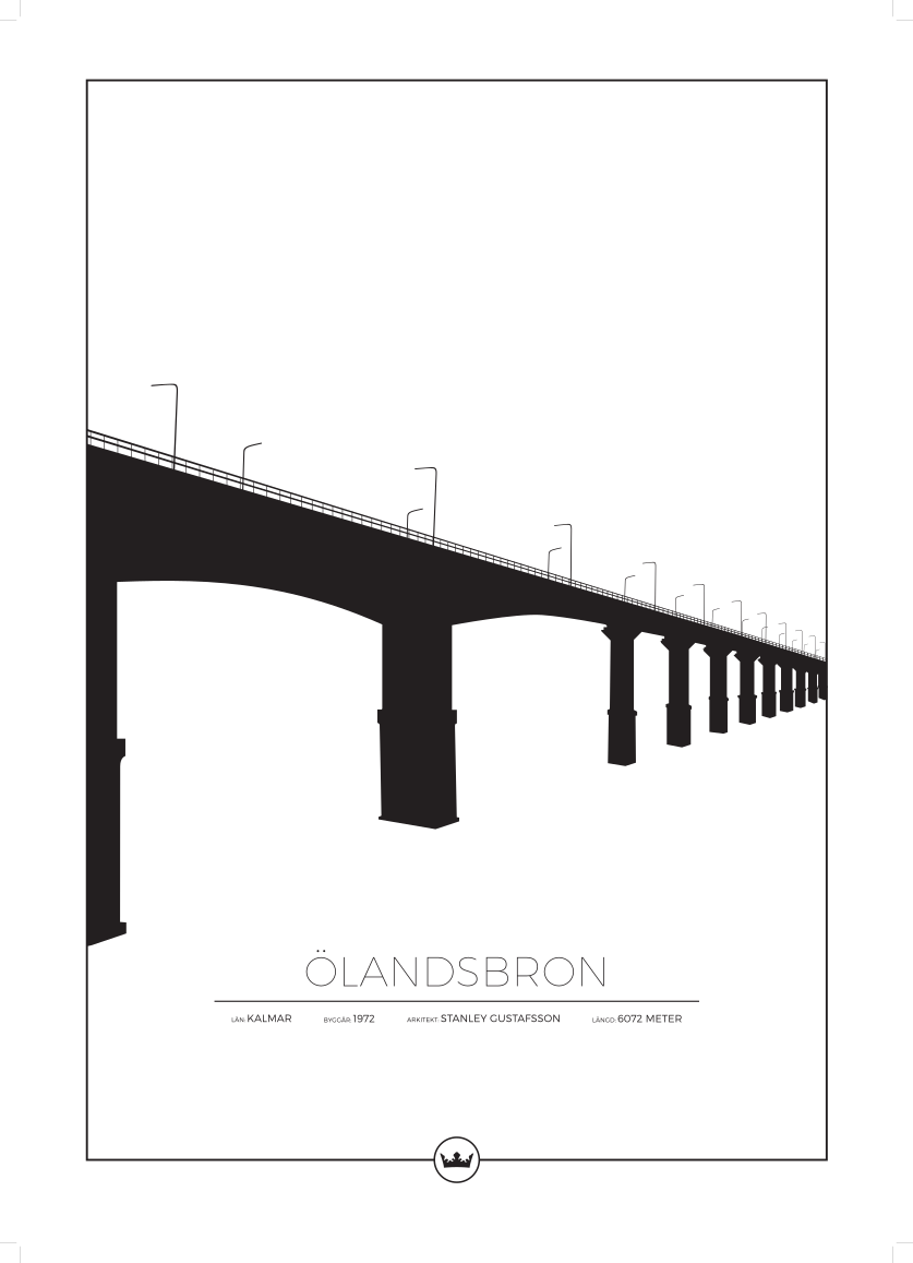 Posters Av Ölandsbron - Kalmar / Öland - Egen text
