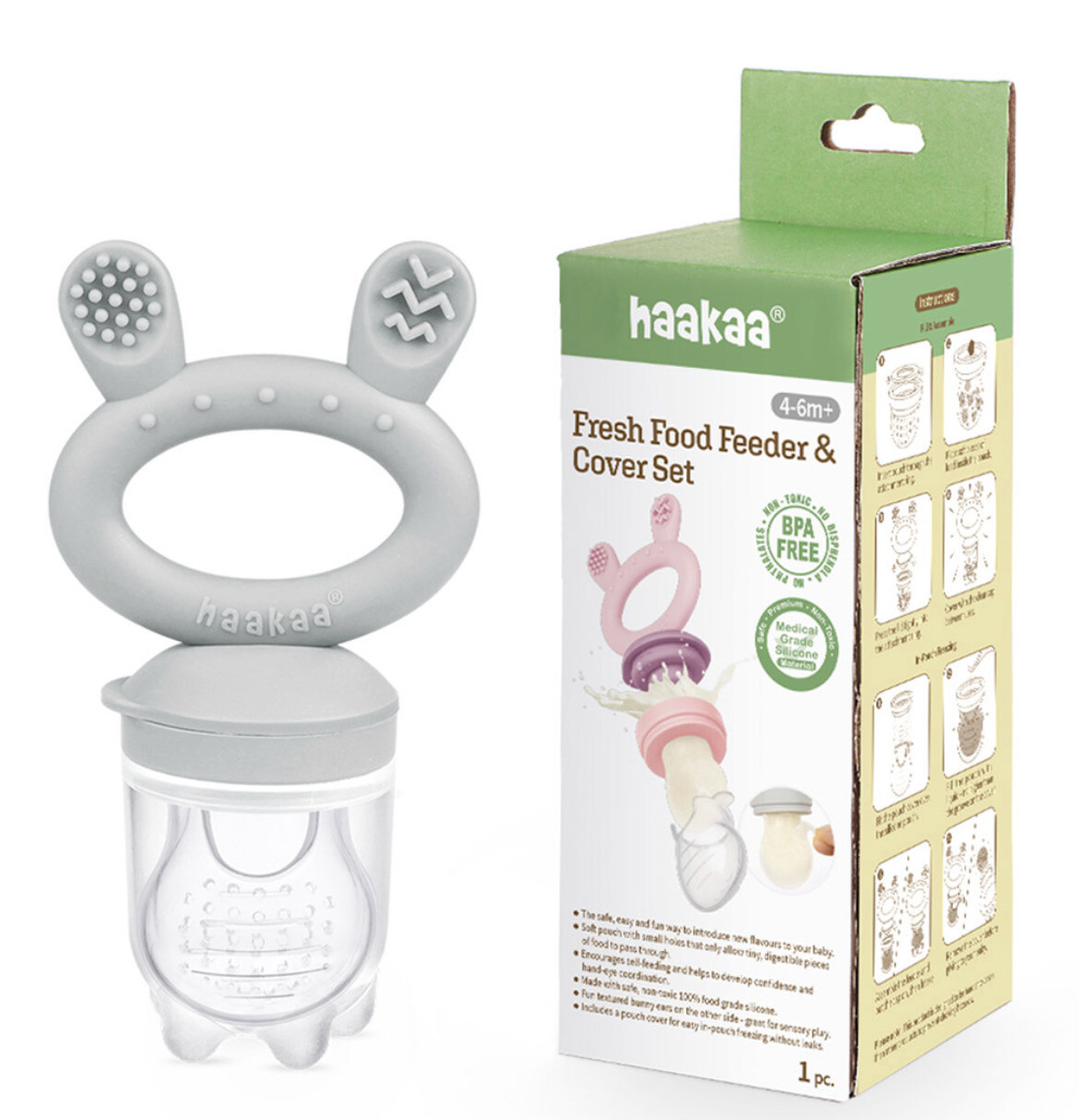 Baby Fruit Food Feeder Pacifier, Milk Frozen Set