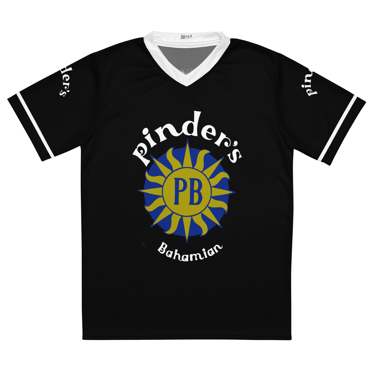 JLB Pinder&#39;s Beverages BLACK White Letter Men&#39;s/Unisex Jersey