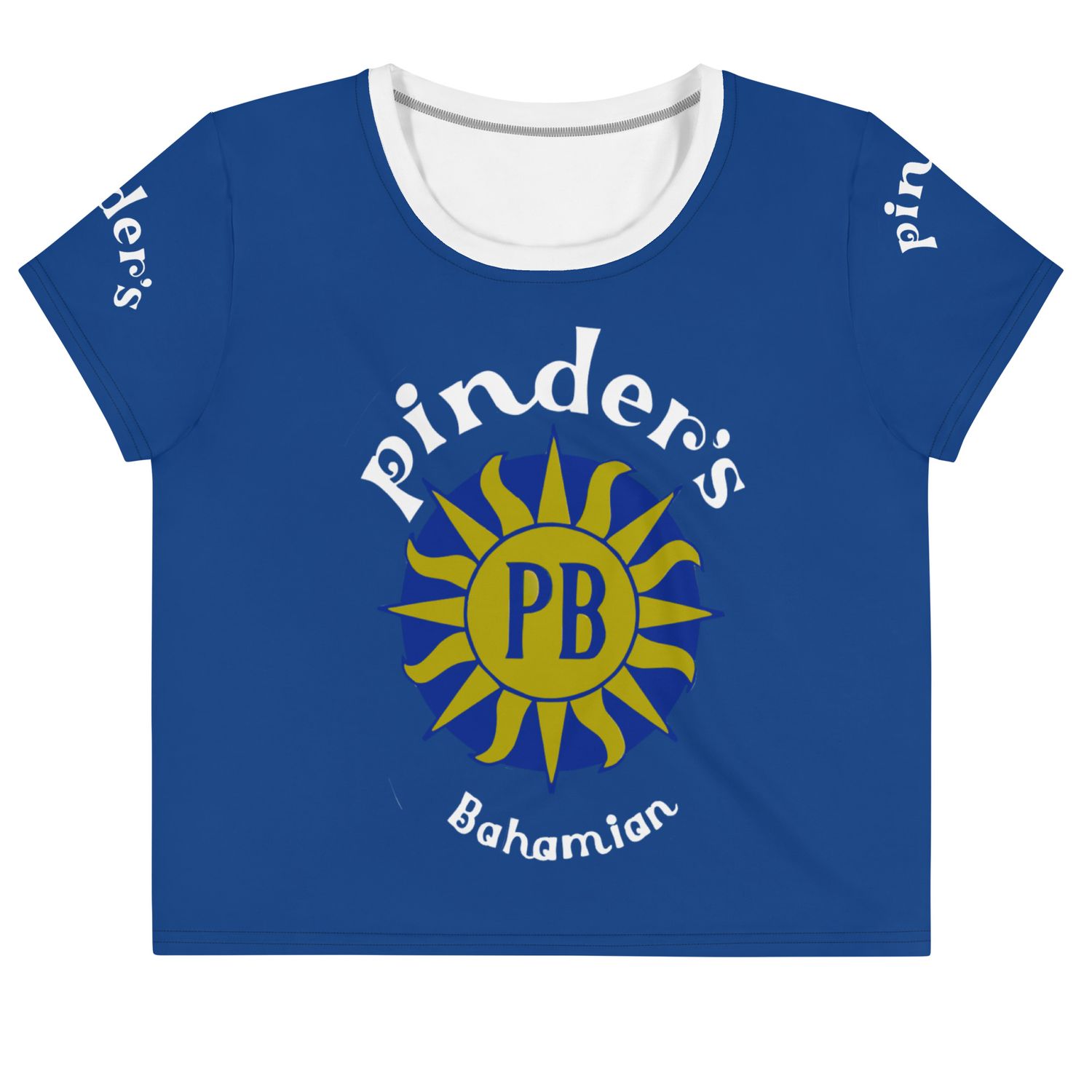 JLB Pinder&#39;s Beverages BLUE White Label Ladies Crop Jersey