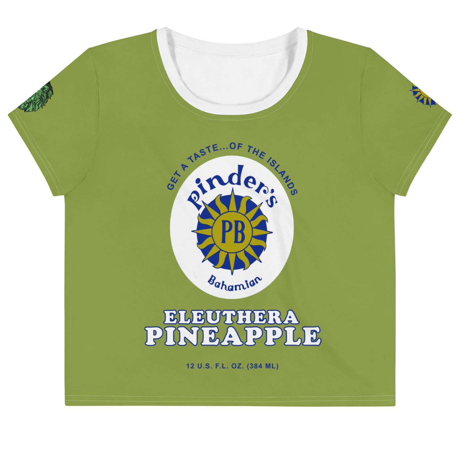 JLB Pinder&#39;s Beverages PINEAPPLE Ladies Crop