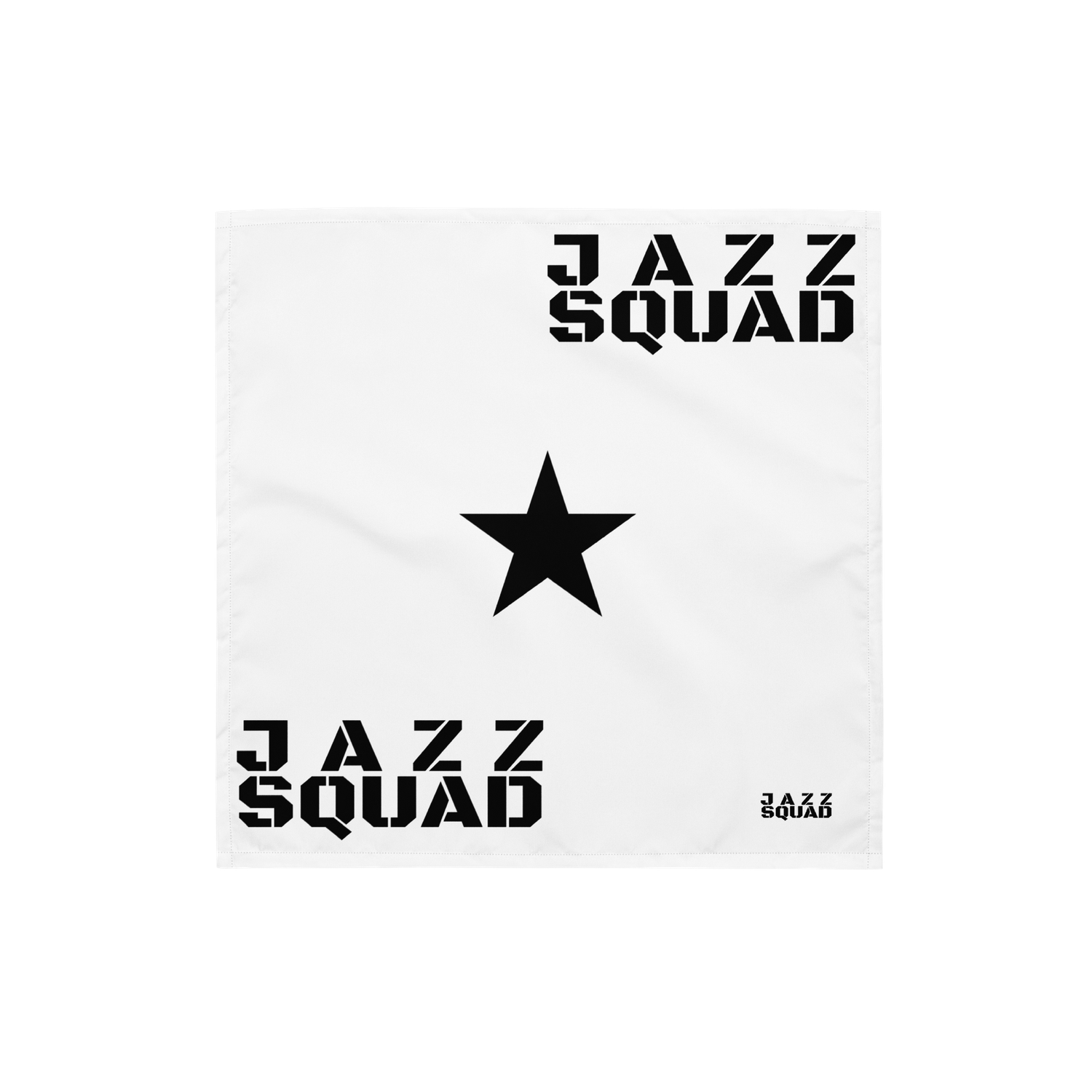 #JazzSquad Star Bandana White