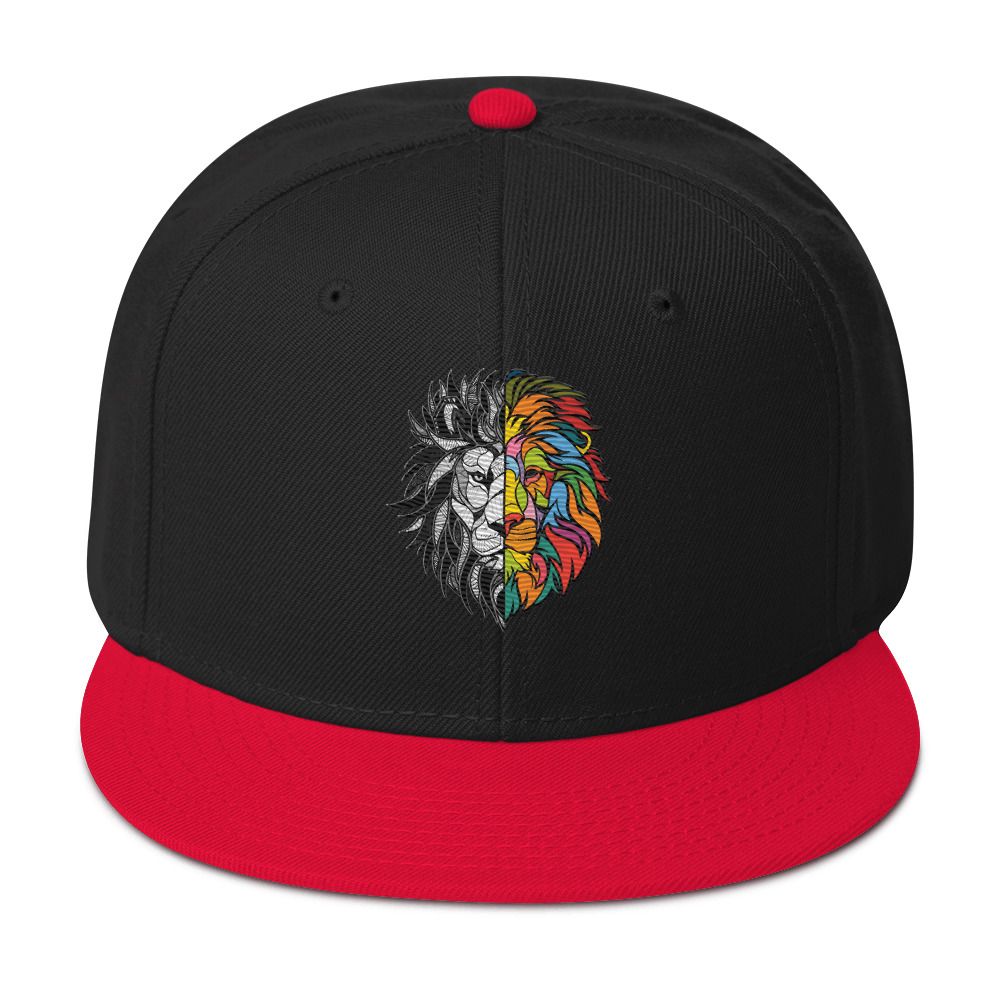 JLB Lion Head Color Bill Snapback Cap