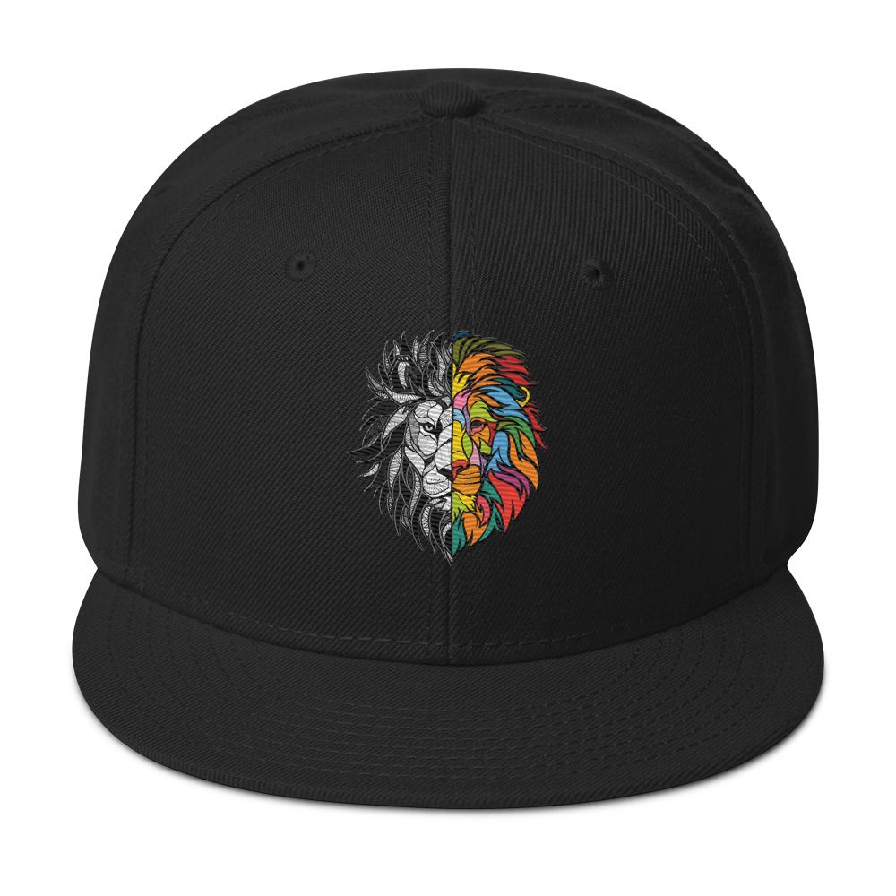 JLB Lion Head Color Bill Snapback Cap