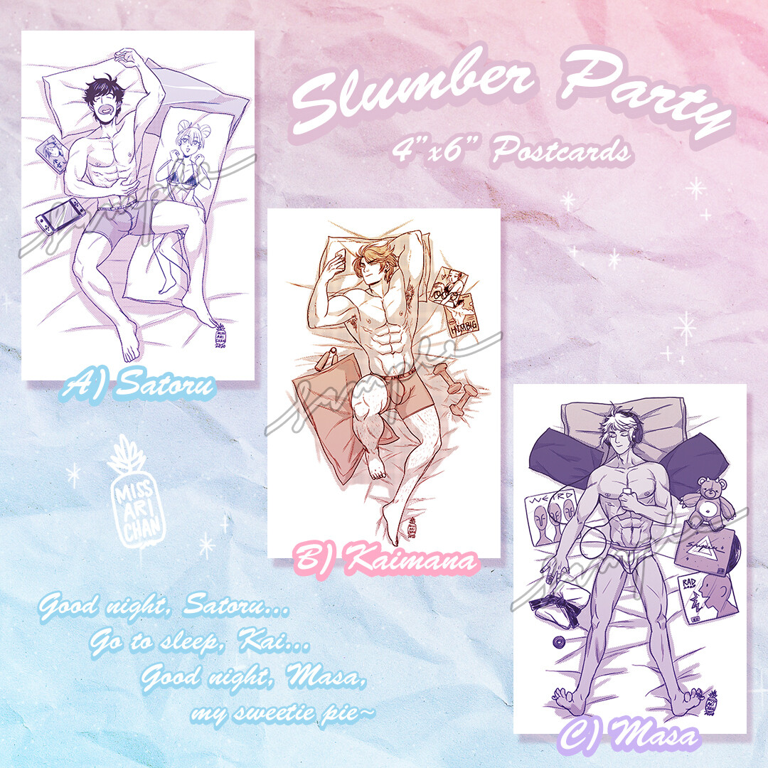 OC Slumber Party Postcards