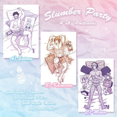 OC Slumber Party Postcards