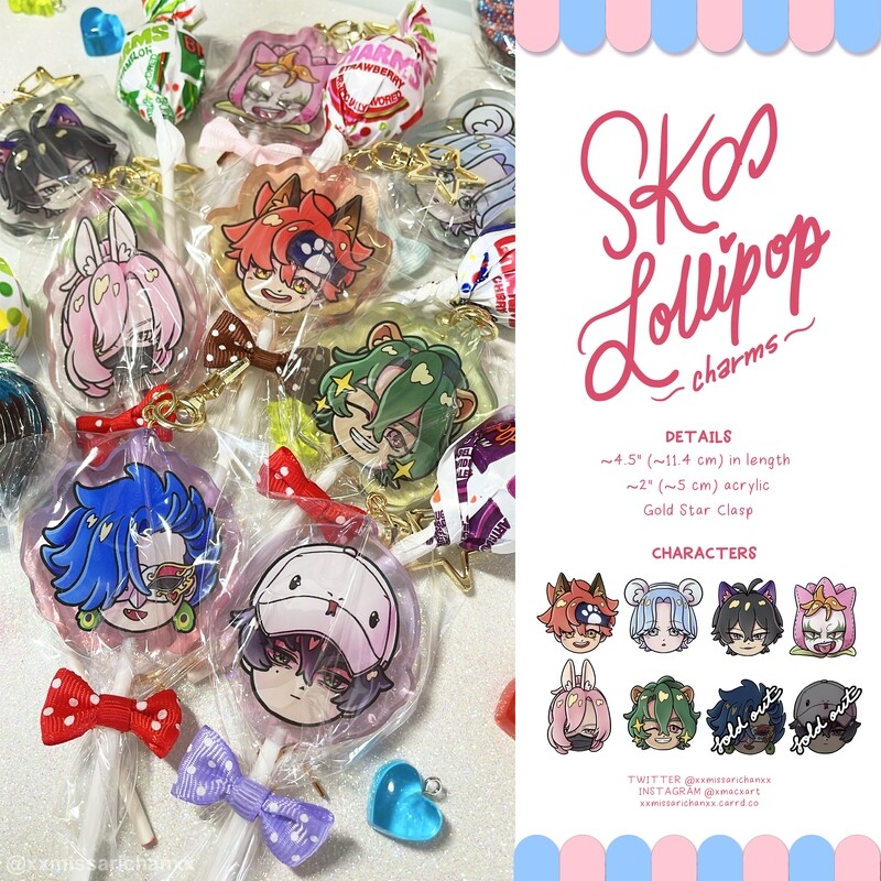 SK8 Lollipop Charms