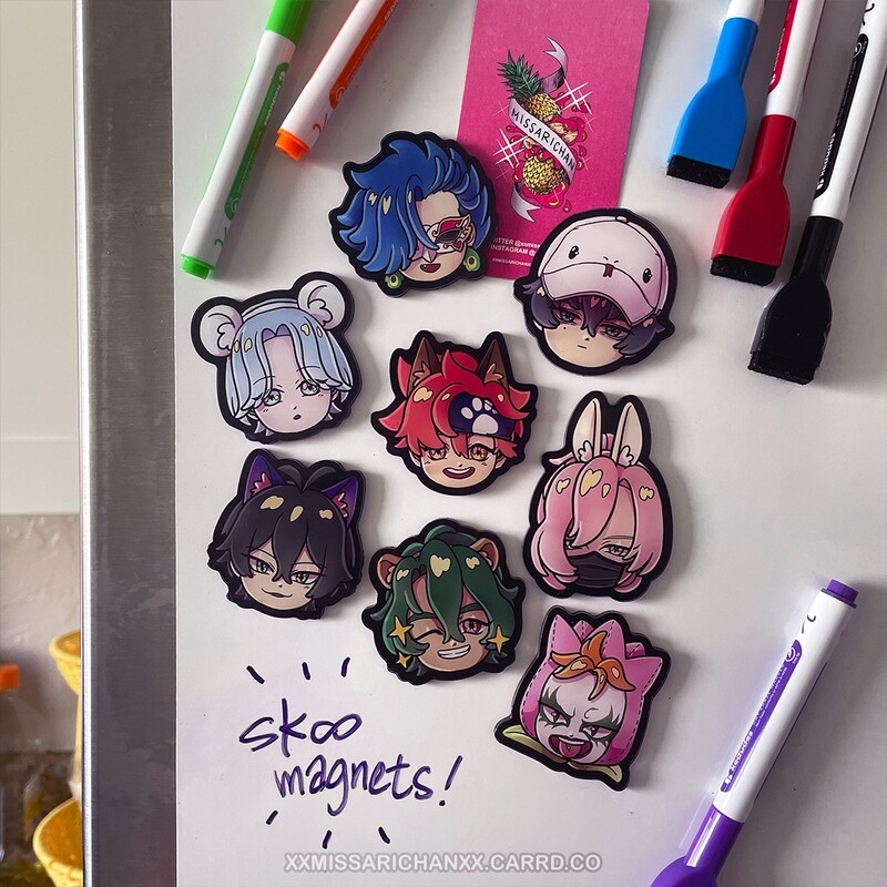 SK8 Animal Acrylic Magnets