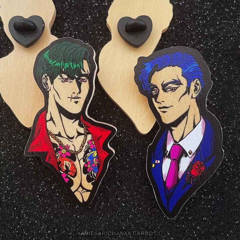 Ikemen Natural Wood Pins