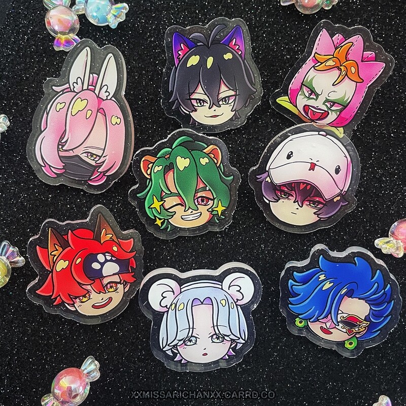 SK8 Animal Acrylic Pins