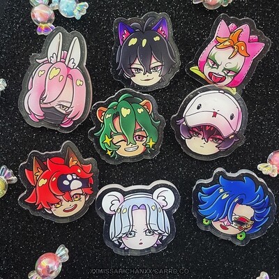 SK8 Animal Acrylic Pins