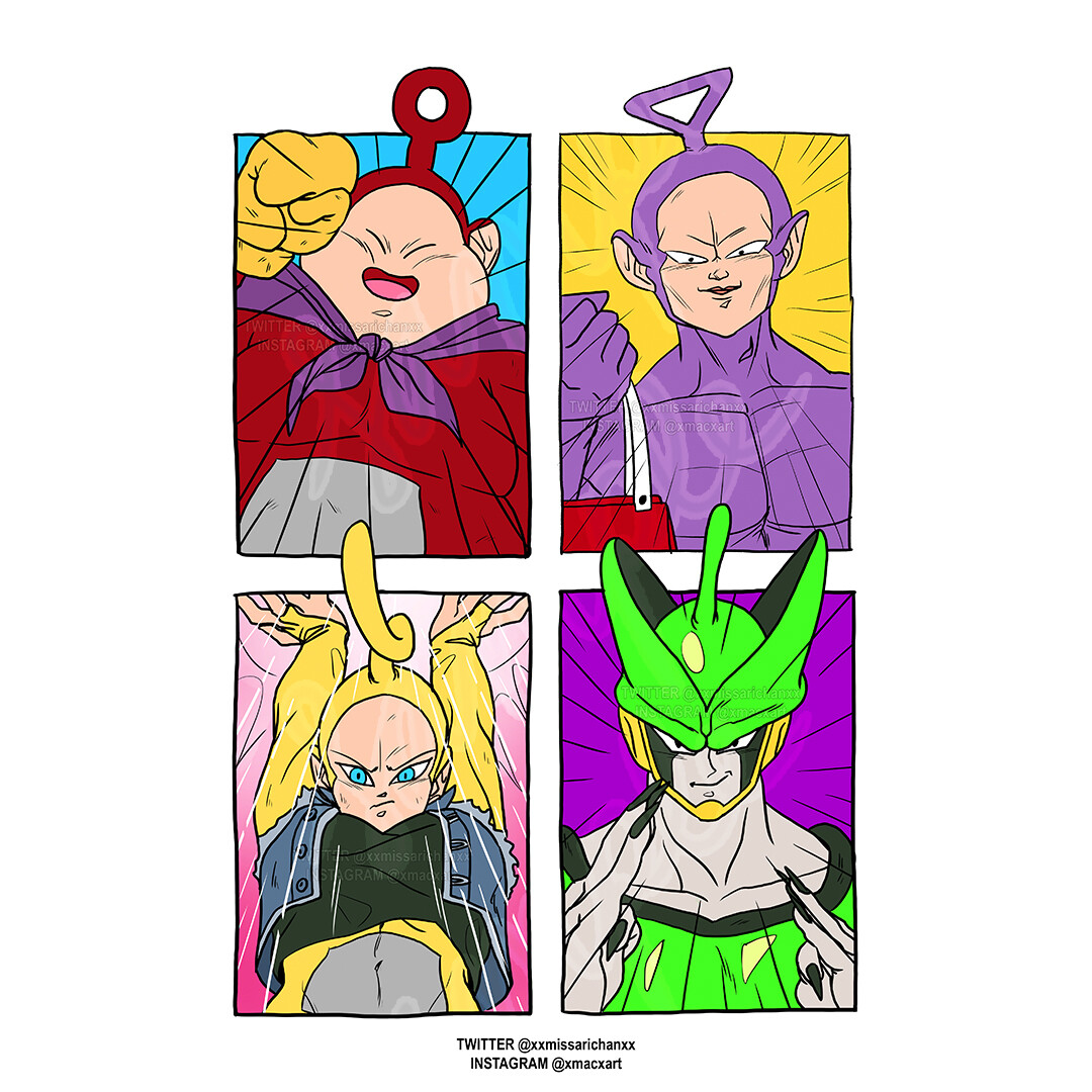 DBZ/Teletubs Crossover Stickers