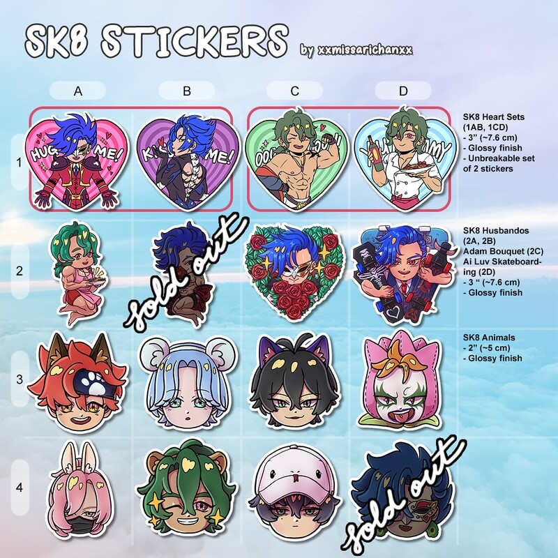 SK8 Stickers