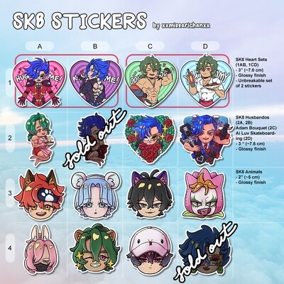 SK8 Stickers