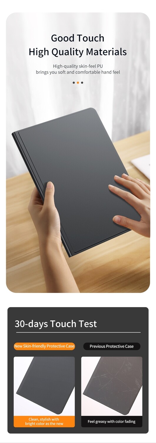 Pochette iPad 9 Cuir de la série Sensation de la peau (10.2-inch)