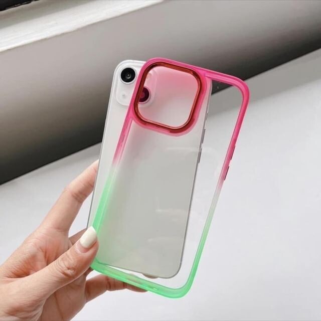 Case Color Gradient Edge Crystal Clear TPU For iPhone 13 Pro