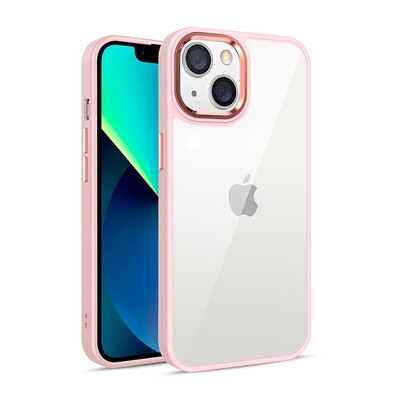 Case Acrylic Hard Transparent  Anti-Yellow - iPhone 14 Max - Pink