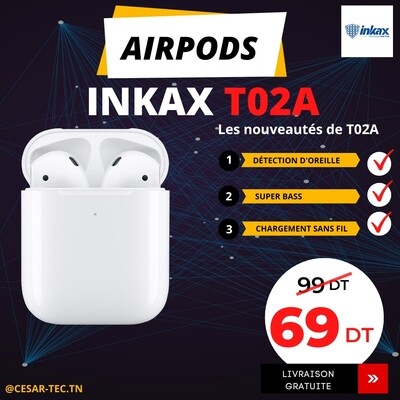 Airpods Sans fil (INKAX T02A)