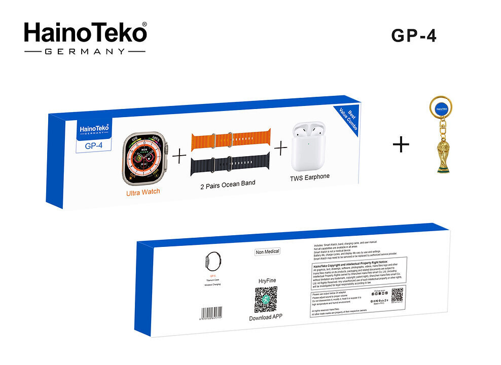 Smart Watch + Airpods 2 Haino Teko - GP4