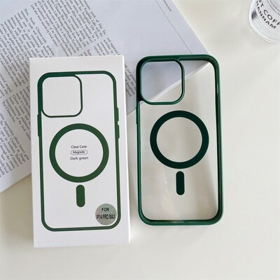 Case iPhone Magsafe Transparent - Dark Green