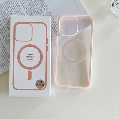 Case iPhone Magsafe Transparent - Pink