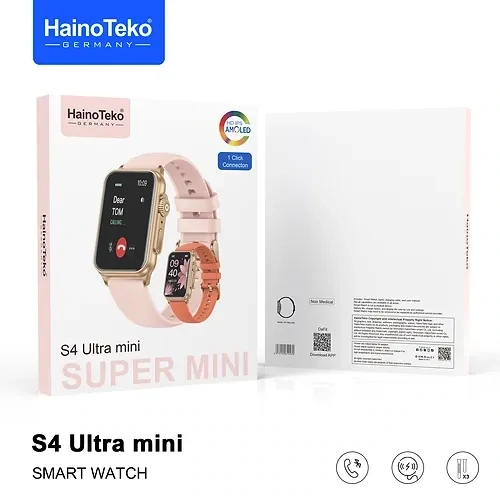 Smart Watch Haino Teko + 2 Bracelet - S4 ULTRA MINI - ROSE GOLD