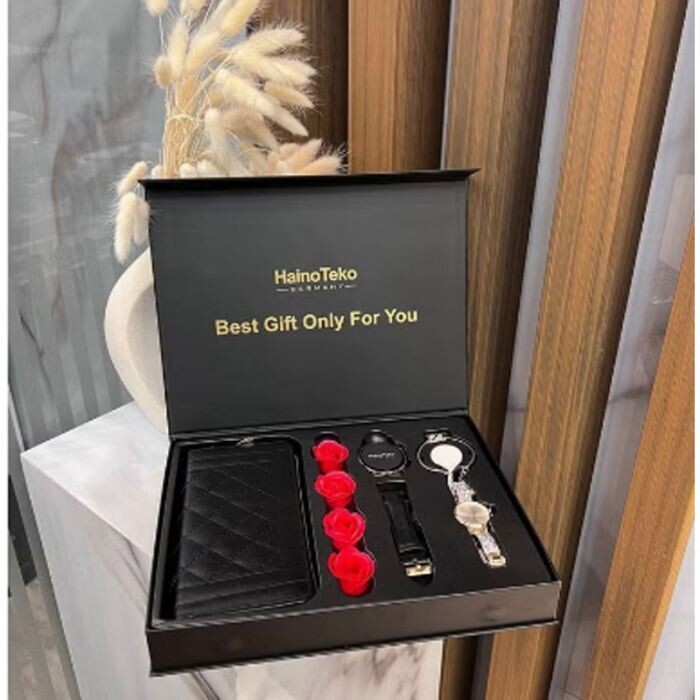COFFRET HAINO TEKO 2 MONTRES CONNECTÉES GP15 + BRACELET + PORTEFEUILLE