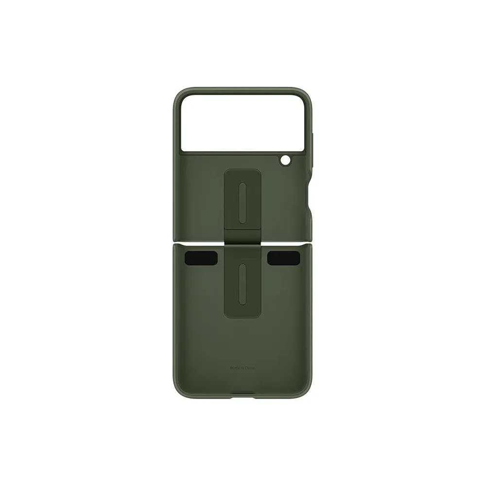 Galaxy Z Flip 4 Silicone Cover avec anneau - Vert