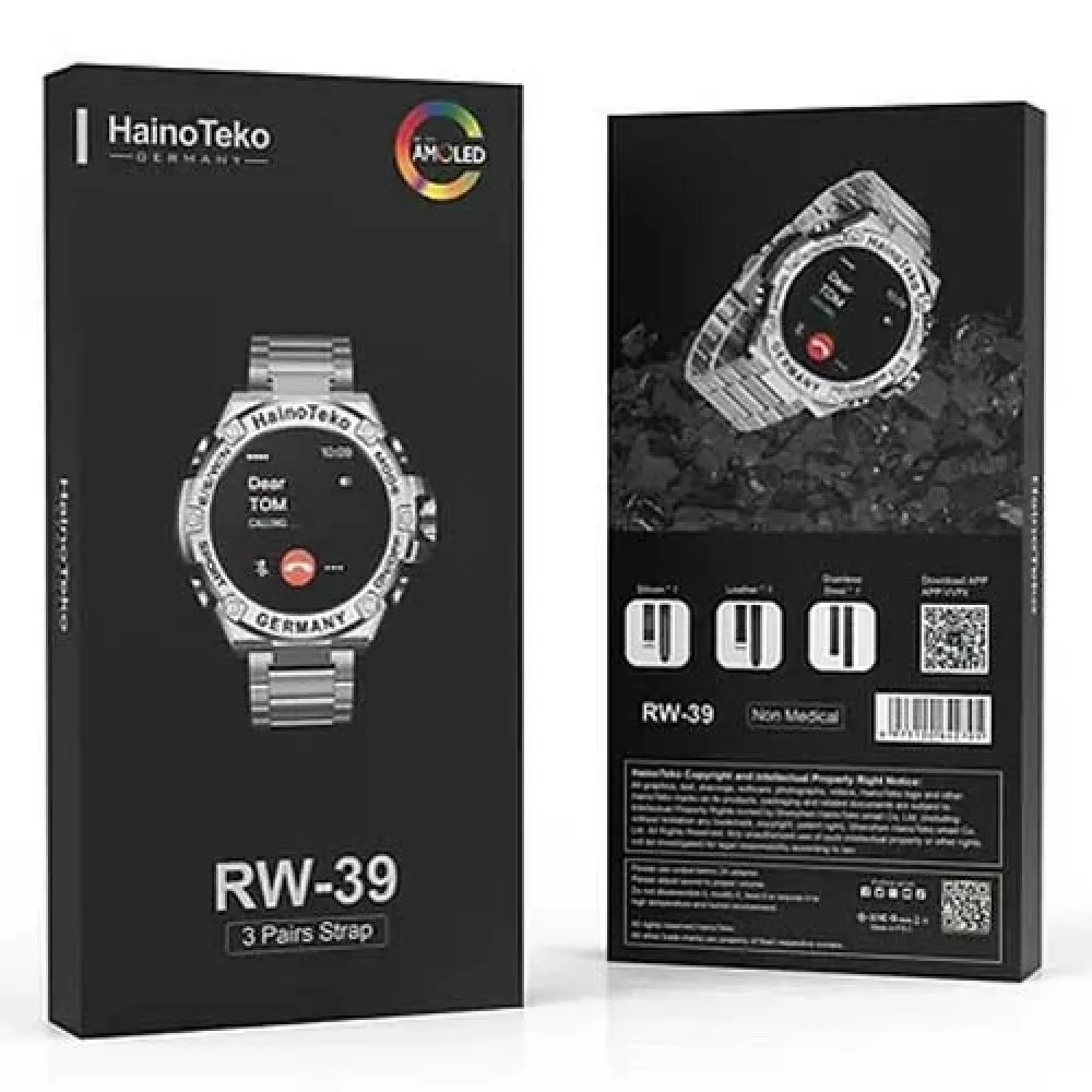 Smart Watch Haino Teko + 3 Bracelet - RW39 - SILVER
