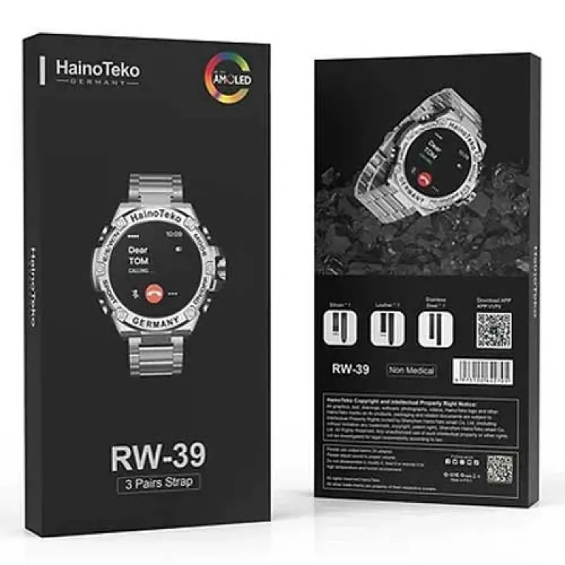 Smart Watch Haino Teko + 3 Bracelet - RW39 - SILVER