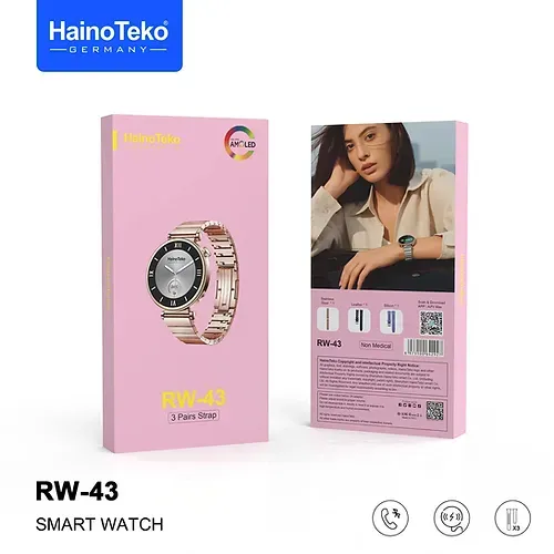 Smart Watch Haino Teko + 3 Bracelet - GT4 (FEMME) : RW43 - Gold