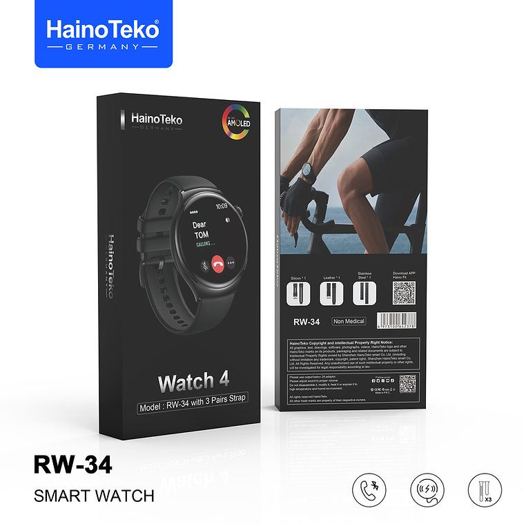 Smart Watch Haino Teko + 3 Bracelet - WATCH 4 : RW34 - NOIR