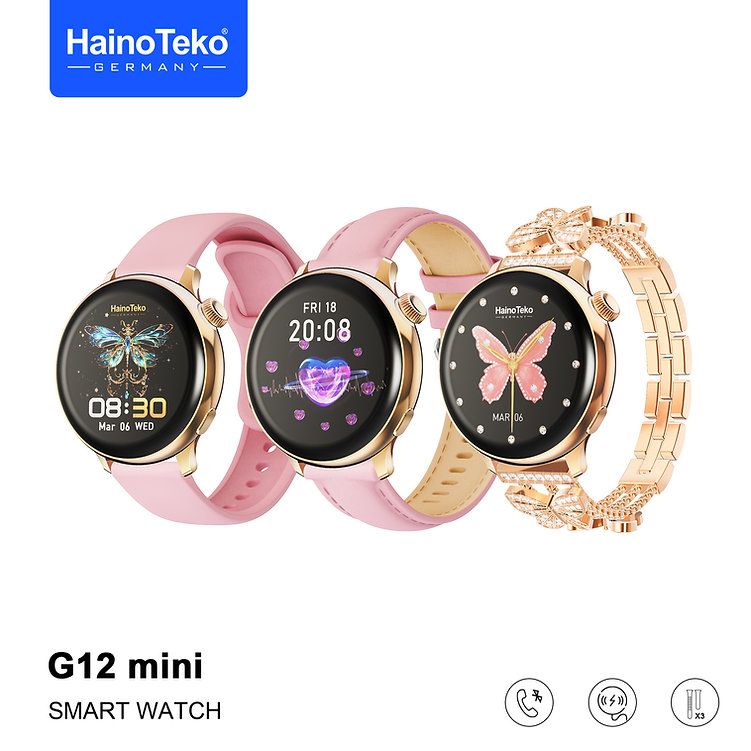 Smart Watch Haino Teko + 3 Bracelet - G12 MINI - Gold