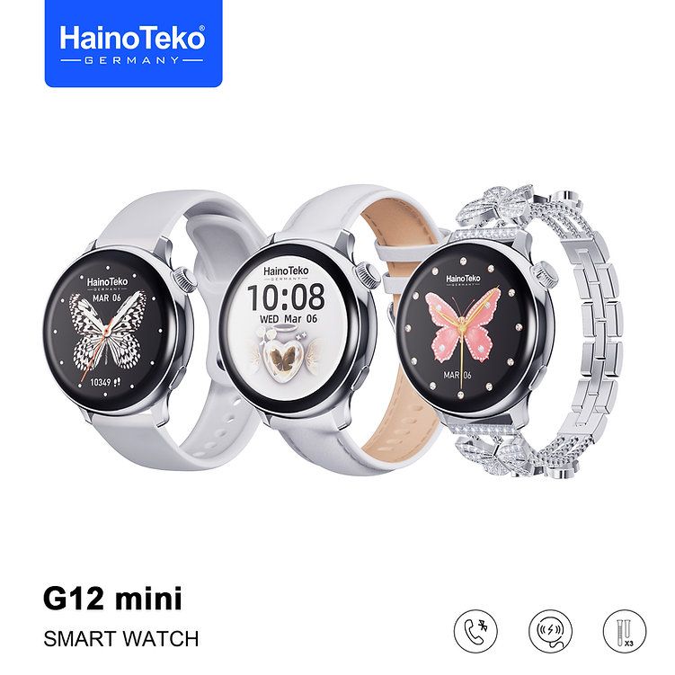 Smart Watch Haino Teko + 3 Bracelet - G12 MINI - Silver