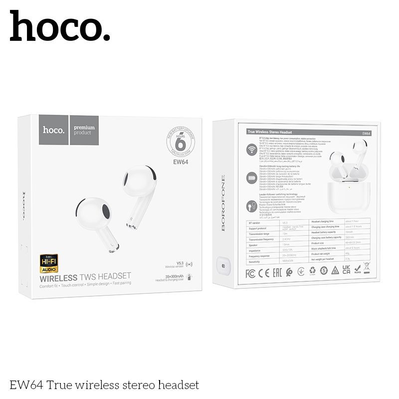AirPods (4ᵉ génération)  Sans fil -  (HOCO EW 64 ) PRIX TUNISIE
