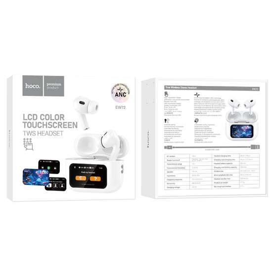 AirPods PRO  (2ᵉ génération) Sans fil - (HOCO EW 72 )  AVEC ECRAN LCD  - PRIX TUNISIE
