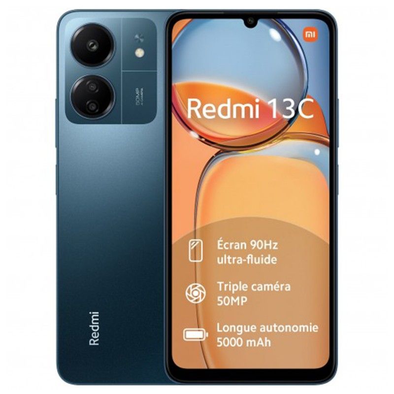 Smartphone XIAOMI Redmi 13C 8Go 256Go - Bleu