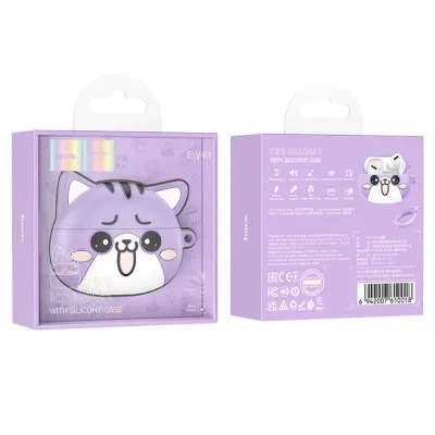 AIRPODS PRO 2 HOCO  - SWEET CAT (EW 48) - VIOLET