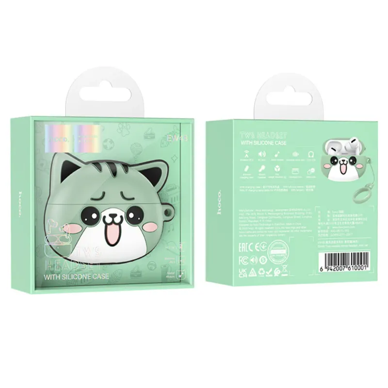 AIRPODS PRO 2 HOCO  - SWEET CAT (EW 48) - VERT