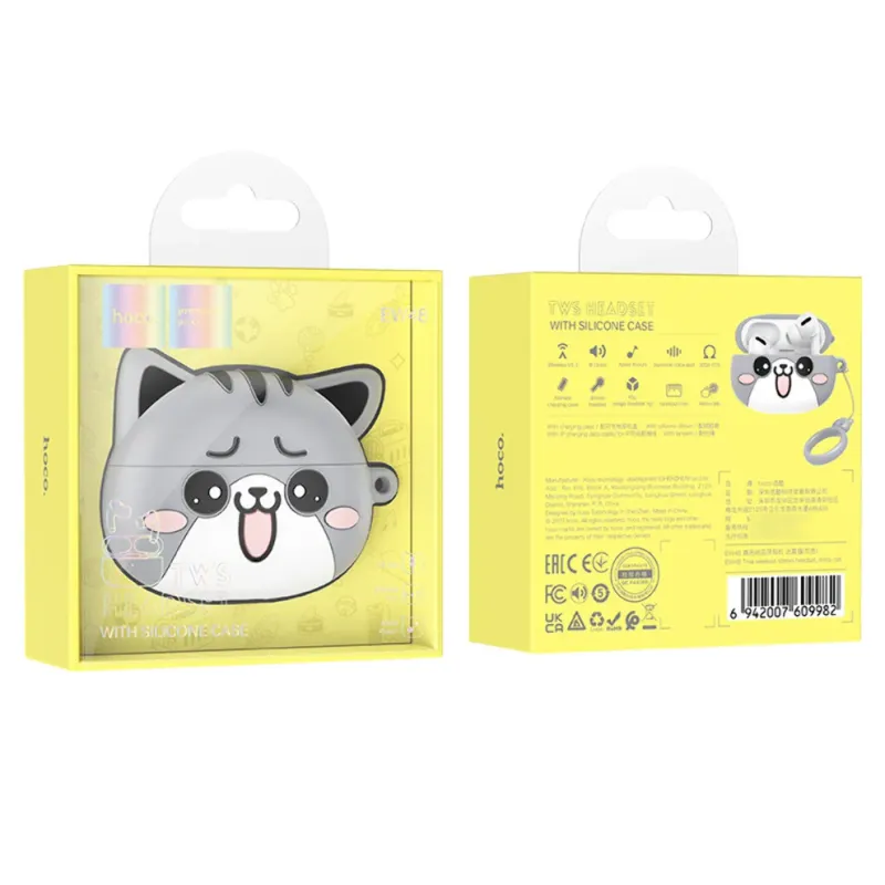 AIRPODS PRO 2 HOCO  - SWEET CAT (EW 48) - GRIS