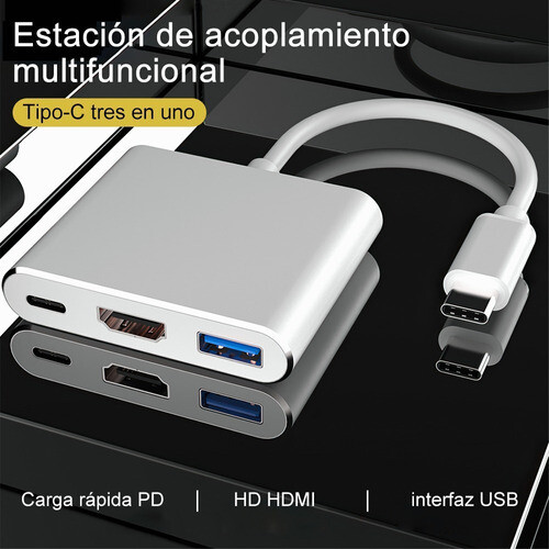  Adaptador USB C a HDMI 4k, conector tipo C a HDMI para