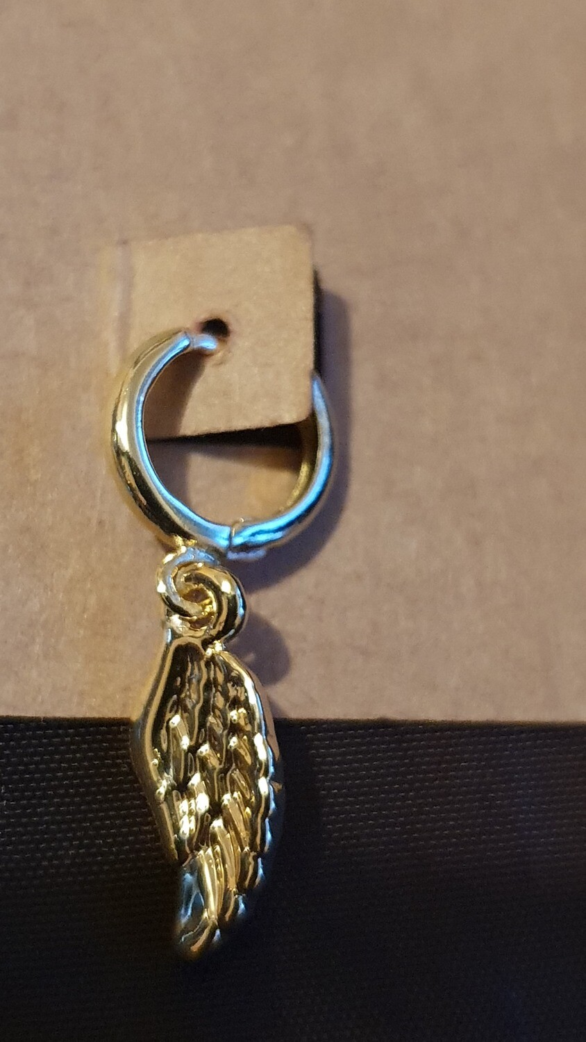 Boucles d,oreilles Ailes d,Anges en or plaqué